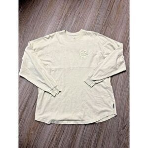 Walt Disney World Spirit Jersey Shirt Womens Large Lime‎ Green Long Sleeve Puffy